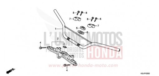 TUYAU DE GUIDON CRF100FC de 2012